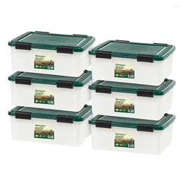 Storage Bottles Gasket Box With Buckles Green Set Of 6