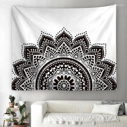 Tapestries 95X73cm Bohemian Mandala Tapestry Wall Hanging Cloth Sandy Beach Rug Blanket Home Decorative Carpet