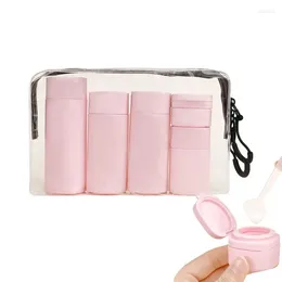 Storage Bottles Travel Shampoo Bottle Empty Dispenser Set Refillable Portable With Wide Opening For Face Cream Shower Gel