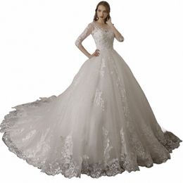 vestido De Novia Three Quarter Sleeves Lace Wedding Dr 2022 Open Back Vintage Bridal Dres Ball Gown Hot Sale e2p0#