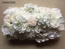 Decorative Flowers 10pcs/lot Artificial Silk Rose Flower Arch Decorate Wedding Runner Stage Decoration TONGFENG