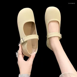 Casual Shoes 2024 Autumn Barefoot PU Ballet For Women Flat Bottom Comfortable Soft Scattered Wide Toe Box Lightweight