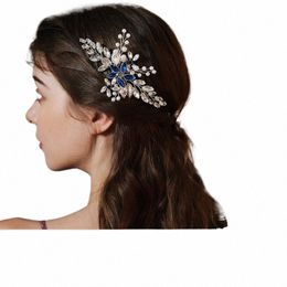 fi Sier Pearl Rhineste Newest Hair Comb Bridal Wedding Hair Accories Head Jewelry For Women Dr Accories 70Og#