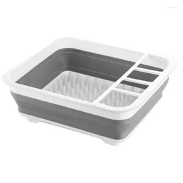 Kitchen Storage Folding Retractable Drain Basket Bowl Rack Tableware Box Dishwashing Sink Chopsticks