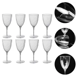 Disposable Cups Straws 8 Pcs Glass Plastic One-ff Margarita Glasses Wedding Red Mother