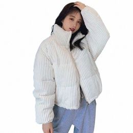 winter Jacket Parka Women Corduroy Coat Overcoat Student Teen Girls Cott-padded Jacket Female Casual Outerwear Women Clothing L8us#