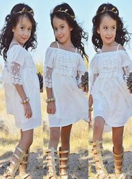 Baby girls lace Strapless dress Children suspender princess dresses new summer Pageant Holiday kids Boutique clothing6173957