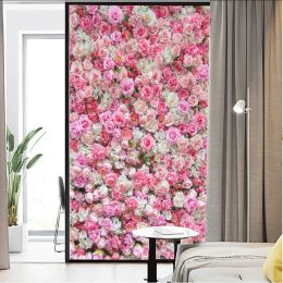 Films Window Film Privacy Flower Frosted Glass Sticker Heat Insulation and Sunscreen Static Cling sticker for Home