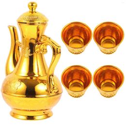 Disposable Cups Straws Buddha Cup Tea Kettle Retro Worship Classic Water Offering Bowl For Altar Auspicious Adornment Plastic