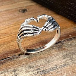 Party Favor 2 Styles 1PC Vintage Ghost Finger Rings For Women Men Teens Retro Classic Open End Adjustable Ring Fashion Jewelry