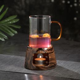 Burners Y Marble Candle Stove Flower Tea Maker Ceramics Candle Heated Base Tea Warmer Thermal Insulation Base Essential Oil Burner