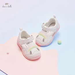 Dave Bella Kids Sandals Summer Protect Toes Sandals Shoe Child Girl Soft And Easy To Bend Princess Shoes For Girls DB2222369 240321