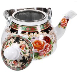 Dinnerware Sets Enamel Pot Tea Kettle Kitchen Retro Teapot Pots For Stove Top Pour Over Coffee Kettles Enamelled