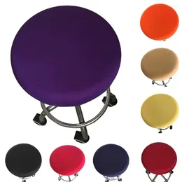 Chair Covers Useful Seat Cover Convenient Round Easy To Install Elastic Stool Long Lasting Case Household Supplies