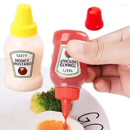 Storage Bottles Mini Condiment Squeeze Travel Bottle Set For Lunch Box Portable Food-Safe Sauce Kitchen Tools