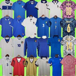 Retro Italy soccer jerseys TOTTI R.BAGGIO 1982 1986 1988 1990 1994 1996 1998 2000 2002 2004 2006 2012 football shirt italia uniform Goalkeeper BUFFON MALDINI DEL PIERO