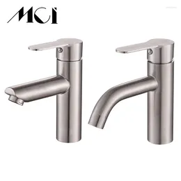 Bathroom Sink Faucets Basin Faucet 304 Stainless Steel Mixing Kitchen And Cold Water Washbasin Countertop Installation Mci