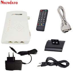 External LCD CRT TV Tuner MTV Box AV To VGA TV Receiver Tuner 1080P TV Set Top Box With Remote Control for HDTV Computer Monitor
