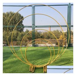 Party Decoration Wrought Iron Wedding Round Backdrop Arch Stand Birthday Diy Props Balloon Circle Outdoor Background Frame Drop Deli Dhwgh