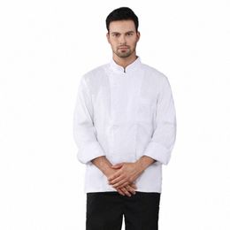 hotel Chef Uniforms Restaurant Cooking Jackets Cook Shirts High Quality For Men Lg Sleeve Bakery Cafe Waiter Work Clothes Tops N4up#