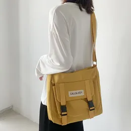 Shoulder Bags Canvas Women Messenger Bag Korean Large Crossbody For Student Nylon Handbags Satchels