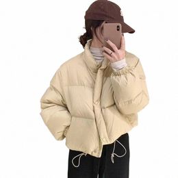 fi Short Jacket women Winter Padded Cott Outerwear Thicken Casual Warm Stand collar Loose Padded Parkas Waterproof J9Ne#