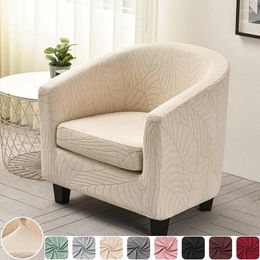 Chair Covers Solid Color Tub Club Sofa Anti-slip Slipcover Spandex Cloth Single Armchairs Couch Cover For Living Room Bar El