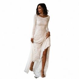 smileven Mermaid Wedding Dres 2020 Lg Sleeve Lace Wedding Gowns Backl Bride Dr vestido de noiva Boho Style f53Y#