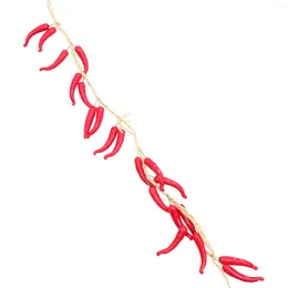 Decorative Flowers Decorations Simulated Pepper Skewer Pendant Farmhouse Restaurant Wall (big Red Pepper) 1 Wedding Artificial Hanging Poly