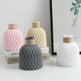 Vases Water Ripple Vase Rope Plastic Pineapple Diy Flower Pots For Arrangement Porcelain Ware E9G9