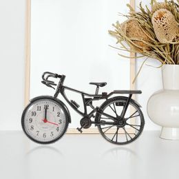 Table Clocks Bike Alarm Clock Child Silent Mini Bicycle Statue Plastic Birthday Presents Children