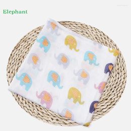 Blankets Muslin Baby Blanket Cartoon Pattern Swaddle Cotton Bamboo Super Soft Warp For Born Lovely Bath Towel Bed Sheet