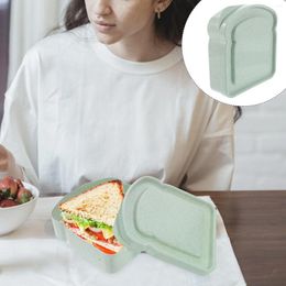 Plates Airtight Bread Holder Sandwich Box Portable Microwave Lunchbox Reusable Containers