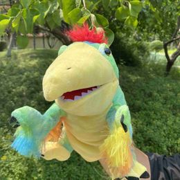 Stuffed Plush Animals 25cm Cartoon Simulation Dinosaur Triceratops Plush Stuffed Toy Puppet Hand-Made Holiday Birthday Gift Childrens Game Doll240327