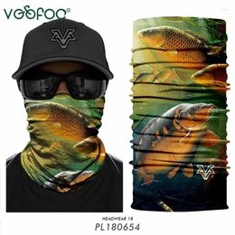 Bandanas Carp Fishing Scarfs Headband Cycling Ciclismo Fish Camo Face Mask Neck Tube Warmer Men Outdoor