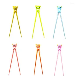 Chopsticks 6Pair Multi Colour Cute Bear Learning Training For Kids Children Chinese Chopstick Learner Gifts