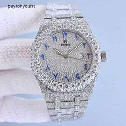 Roles Watch Swiss Watches Moissanite Diamond Mens Top Designer Automatic Mechanical 1200 Rhinestones Mosaic Dazzling Super Luminous Function Waterproof Design