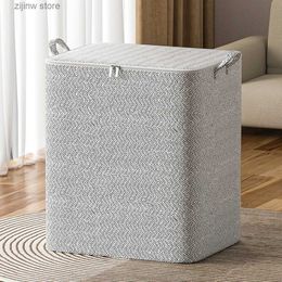 Other Home Storage Organization Dust proof organizer foldable cube organizer container multifunctional mobile house with handle zipper home wardrobe storage Y24