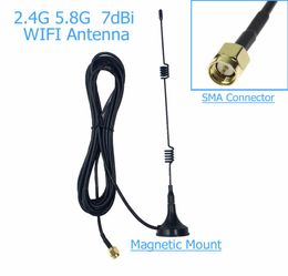 SMA 24 GHz 7dBi WIFI Wireless Antenna WLAN Extender Magnetic Mount Signal Antenna5826862