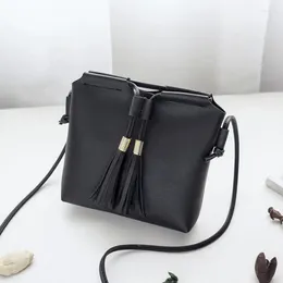 Shoulder Bags M464 2024 Fashion Women Messenger Bag Double Tassel Hasp Women's Handbag Pu Leather Small Gift Wholesale