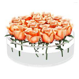 Vases Acrylic Holder Elegant Round Flower Vase For Wedding Party Centrepiece Decoration Transparent Hydroponic Dining
