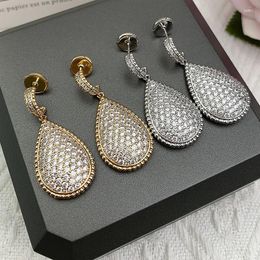 Stud Earrings Luxury Fashion Classic Big Water Drop Jewelry For Women Party Wedding Top Quality Ladies