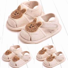 Sandals Infant Baby Boys Girls Shoes Cartoon Bear Bunny Light Breathable Soft Non-Slip Baby Sandals Toddler First Walkers zapatos mujer 240329