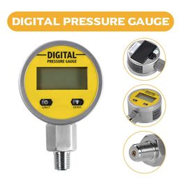 Pressure Gauges Digital Display Oil Pressure Hydraulic Pressure Test Meter 3V 250BAR/25Mpa 2 Points Thread For Gas Water Oil 240320