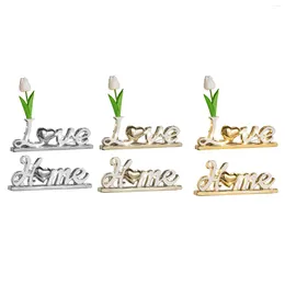 Decorative Figurines Love Home Table Decor Cerramic Standing Modern Crafts Light Up Letters Block For Cabinet Living Room Mantle Fireplace