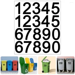 Decorative Figurines Clear Sticker Numbers Mailbox For Outside Mural Transparent Stickers DIY Large Pvc Trash Can