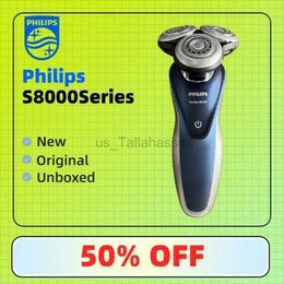 Electric Shavers Philips Norelco S8950/91 Shaver 8900 Rechargeable Wet/Dry Electric Shaver with Click-on Beard Styler Attachment S8950/91 240329