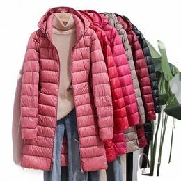 new SOSOO Winter Womens Down Jackets Lg Ultra Light Thin Casual Coat Puffer Jacket Slim Remove Hooded Parka 5XL 6XL 7XL K2BA#