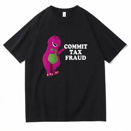 commit Tax Fraud T Shirt Harajuku Carto Letter Printing T Shirt Graphic Casual Crew Neck Short Sleeve Plus Size T Shirt Women v6Ja#