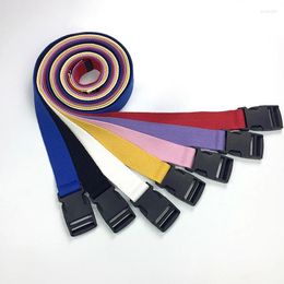 Belts Women Men Fashion Unisex Trousers Belt Canvas Colourful Candy Colours Plastic Buckle Long Waistband Adjustable